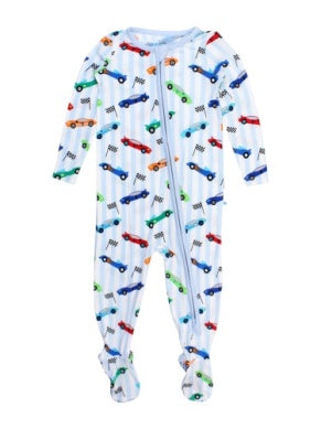 Boys Let's Roll One Piece Footie Pajamas by RuffleButts
