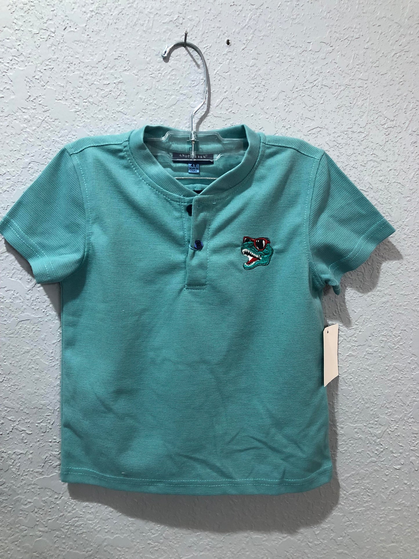 Boys Aqua Waffle Short Set by Andy & Evan