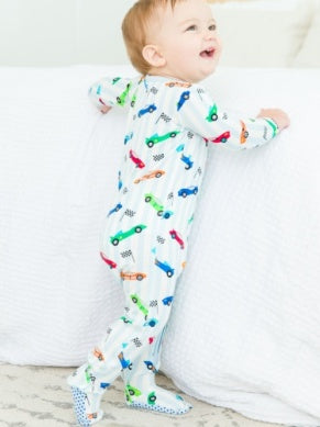Boys Let's Roll One Piece Footie Pajamas by RuffleButts