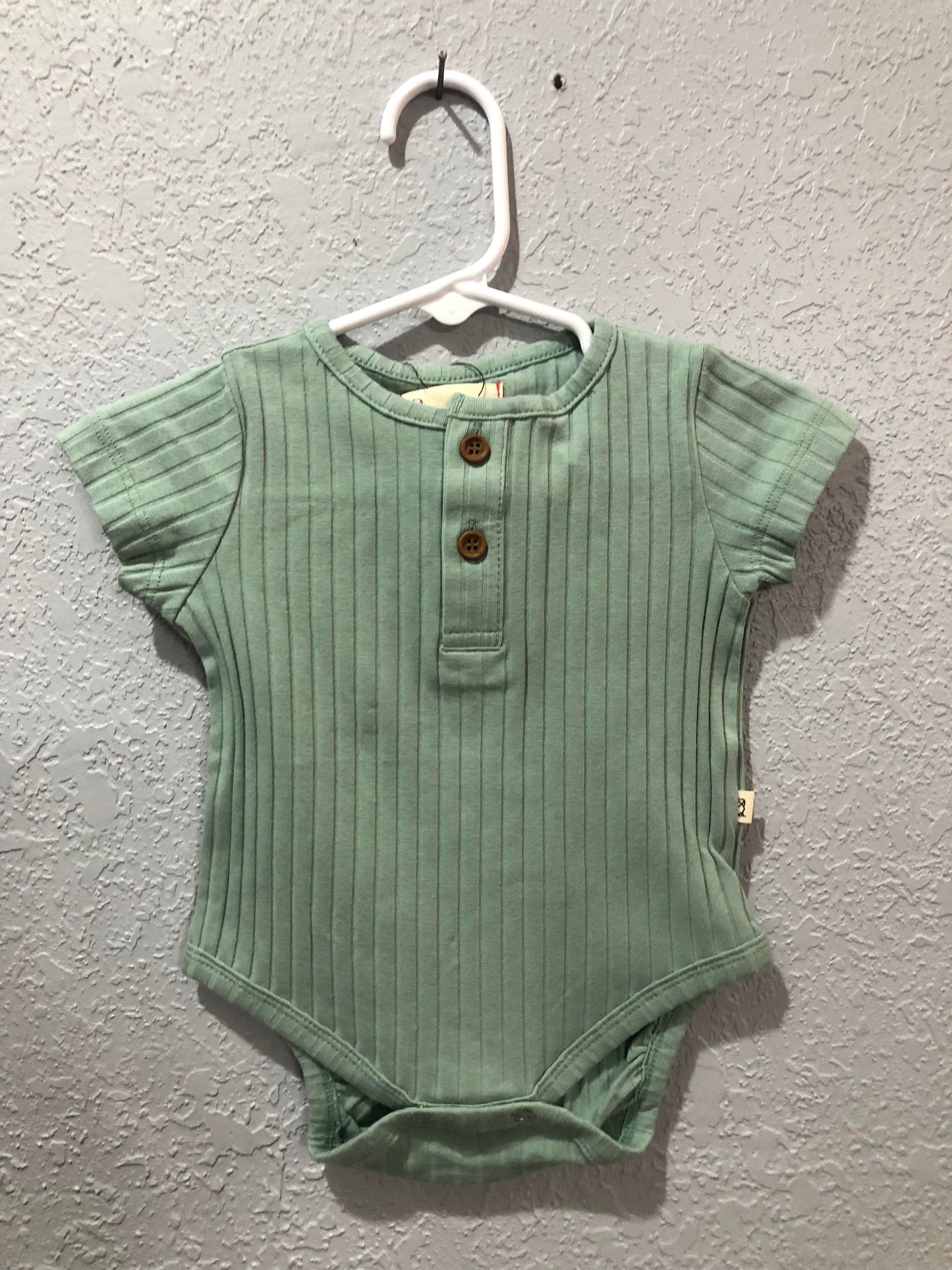Boys Olive Jibe Rib Jersey Onesie by Me & Henry