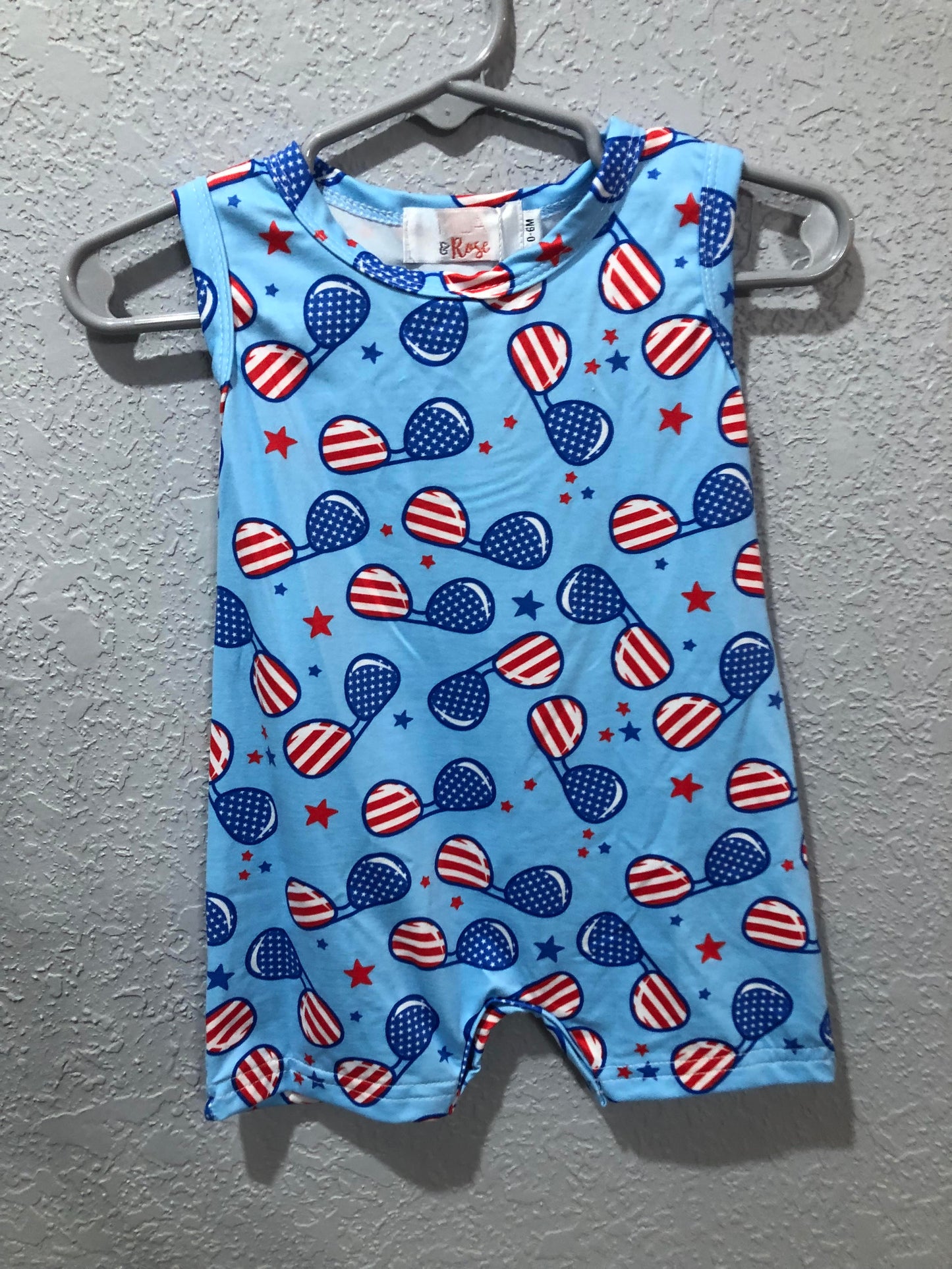 Boys Americana Sunglasses Sleeveless Romper by Mila & Rose