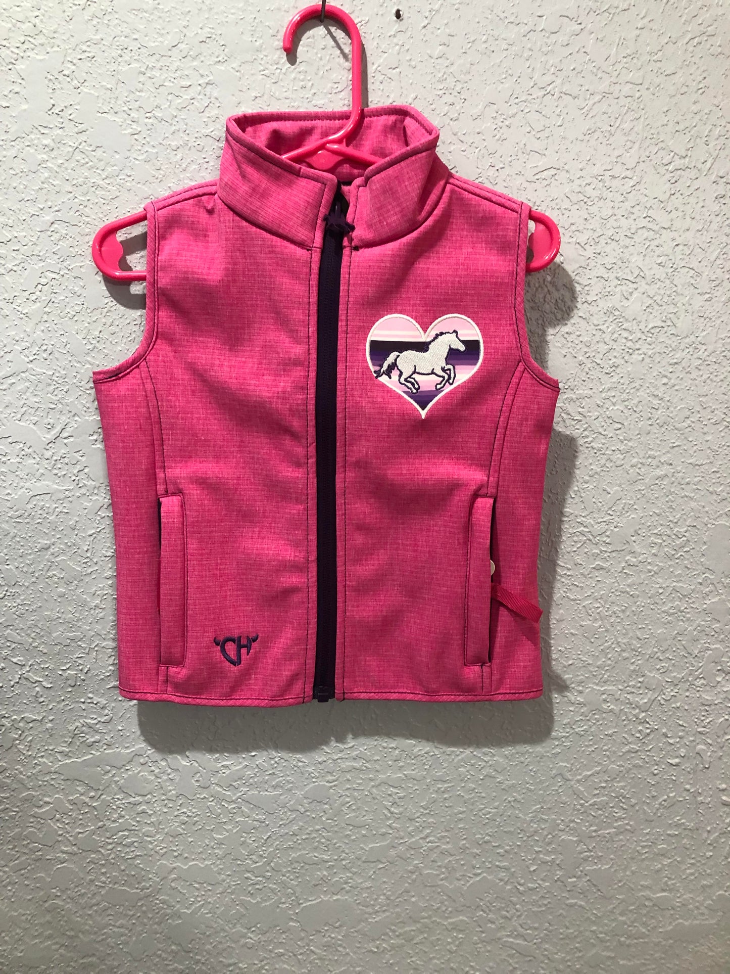 Girls Serape Heart Horse PS Vest by Cowboy Hardware