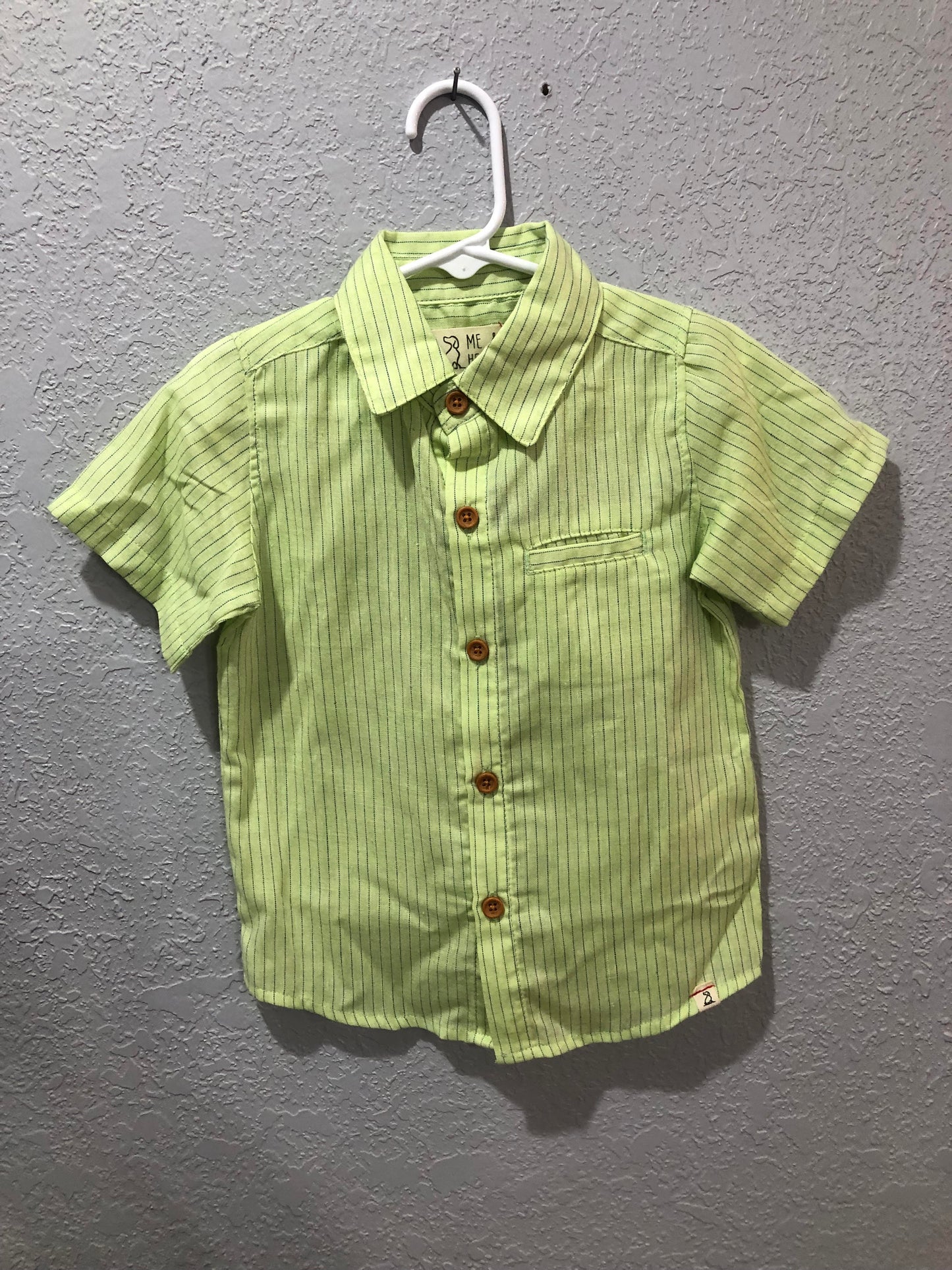 Boys Lime and Royal Blue Stripe Woven Shirt by Me & Henry