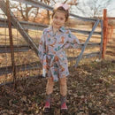 Girls Boot & Cactus Button Up Long Sleeve Dress by Shea Baby