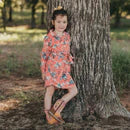 Girls Cowgirl Thing Button Up Long Sleeve Dress by Shea Baby