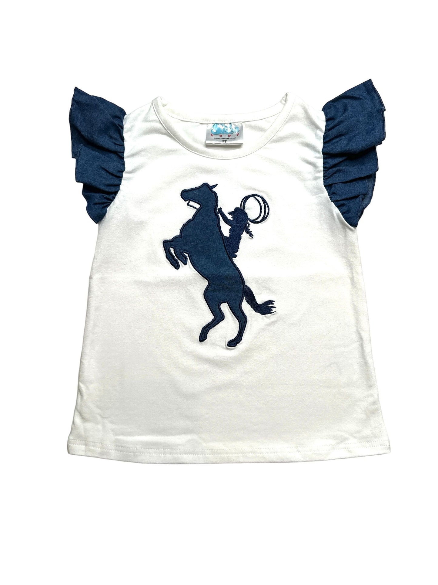 Girls Raring Horse Onesie by Shea Baby