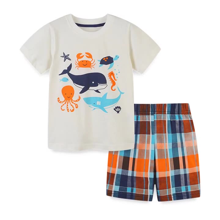 Boys Aosta Betty Ocean Animals TShirt and Shorts Set (2-Piece Set)