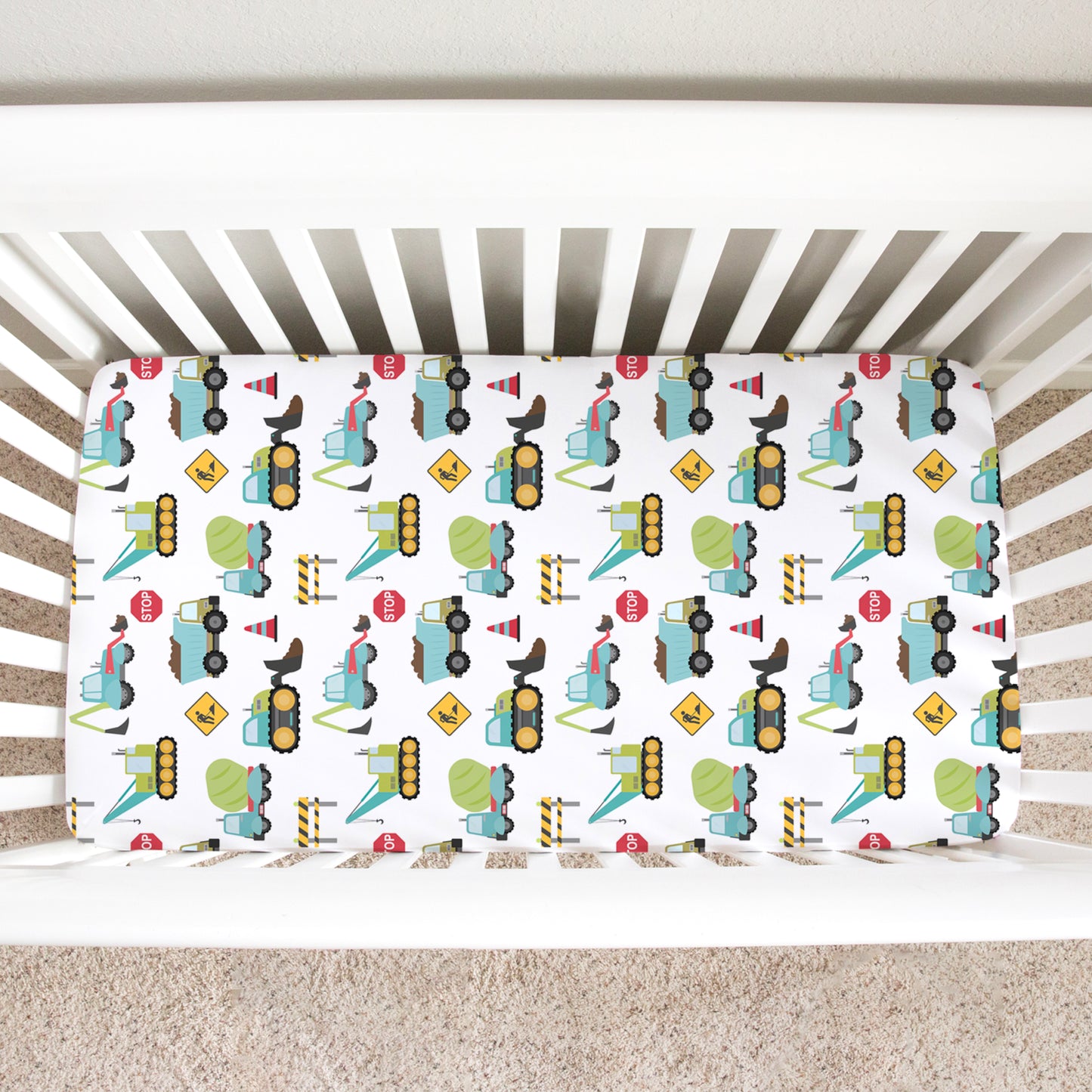 Honey Lemonade Standard Size Fitted Crib Sheet - Construction