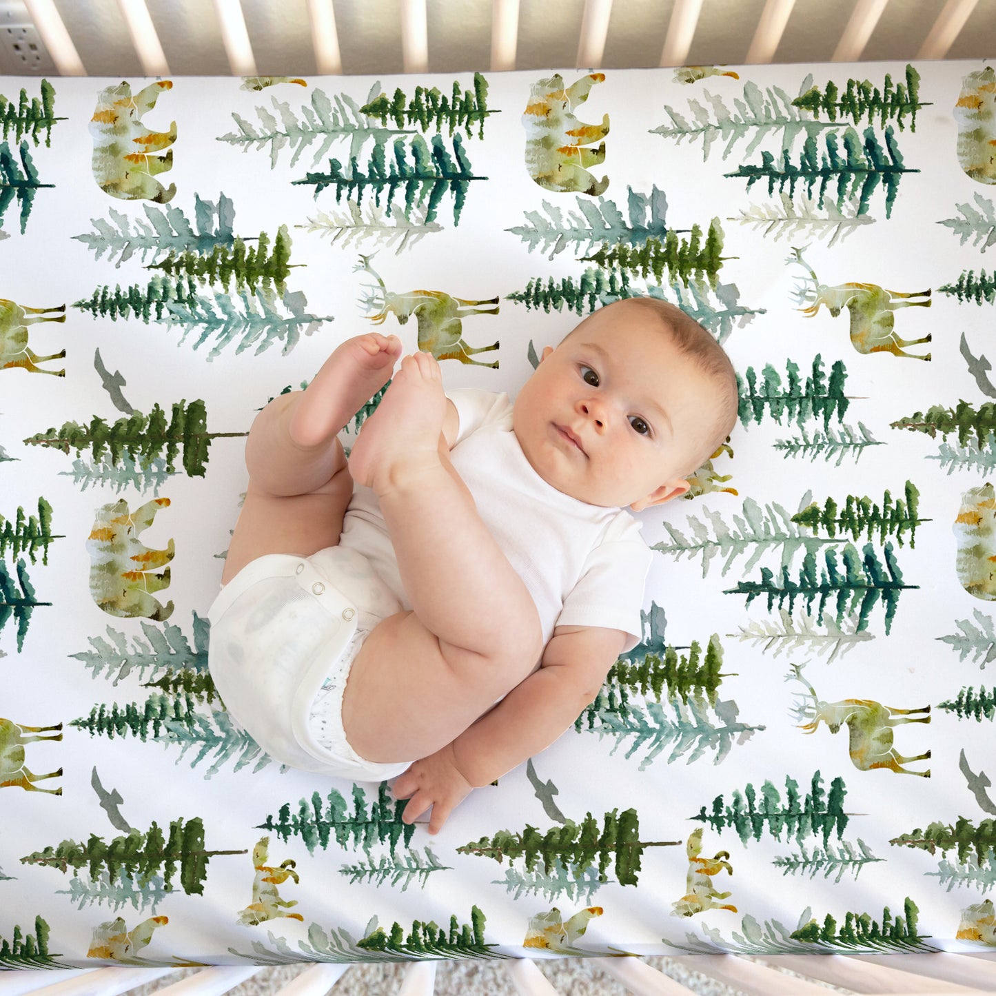 Honey Lemonade Standard Size Fitted Crib Sheet - Into The Woods
