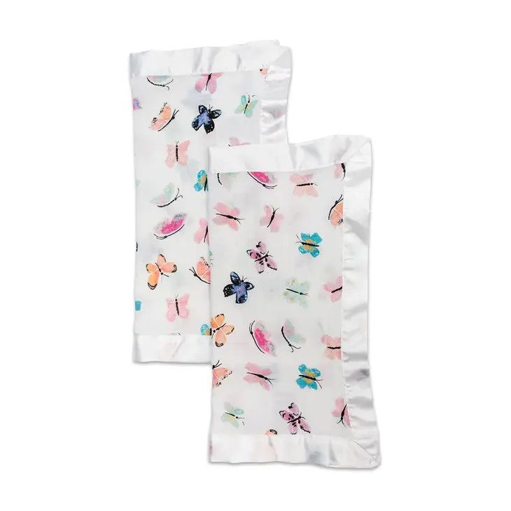 Lulujo 2-Pack Muslin Security Blankets - Butterfly