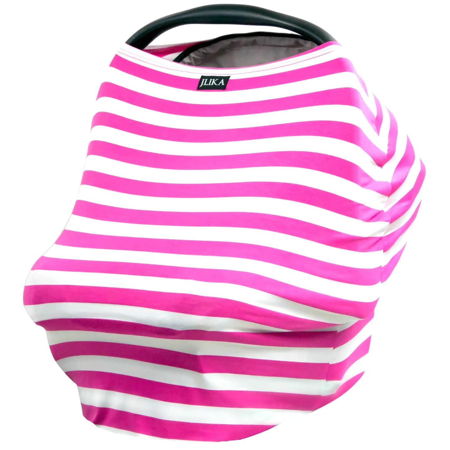 Stretchy Car Seat Canopy and Nursing Cover - Hot Pink Stripe