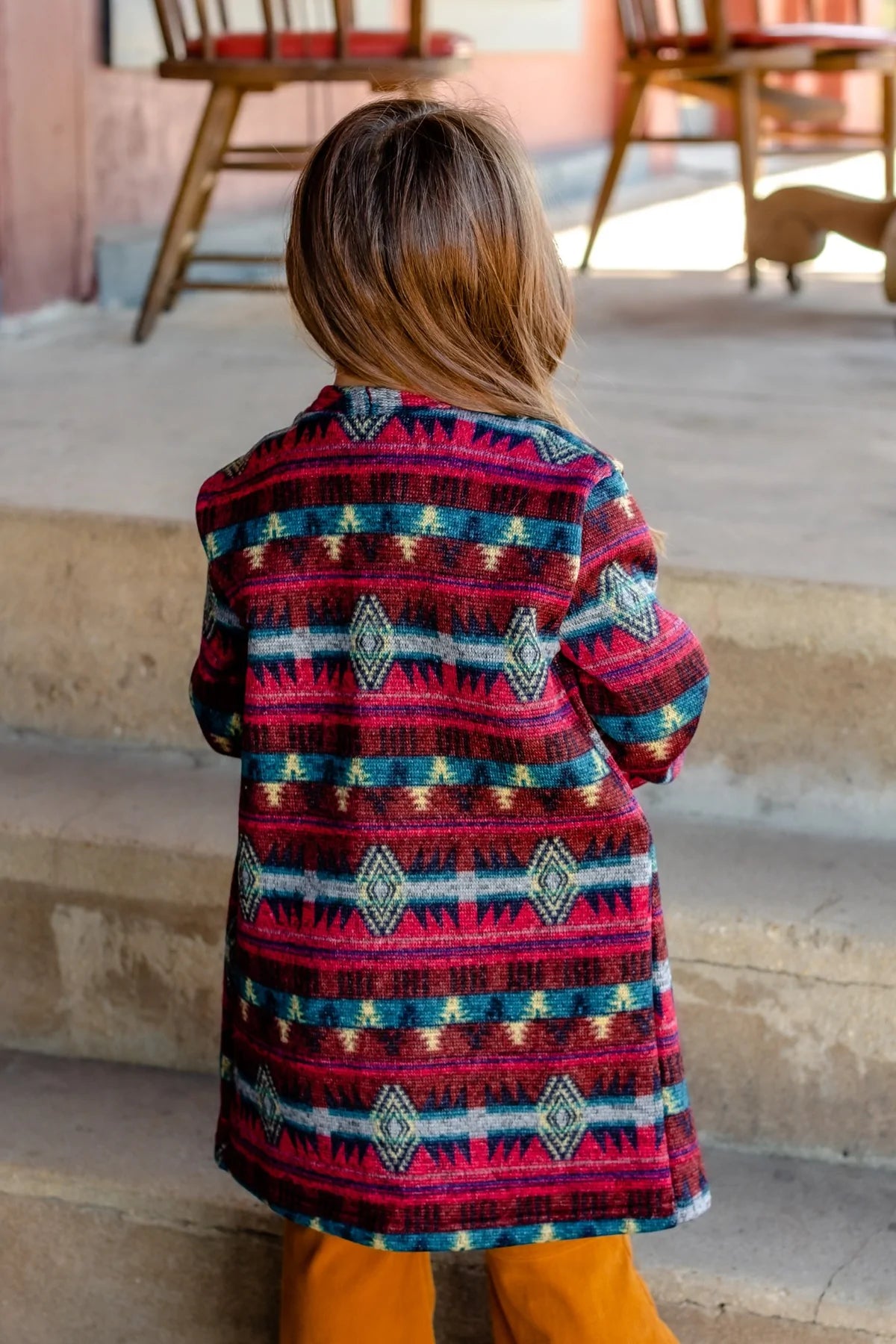 Girls Grace & Emma Fall Traditions Aztec Cardigan
