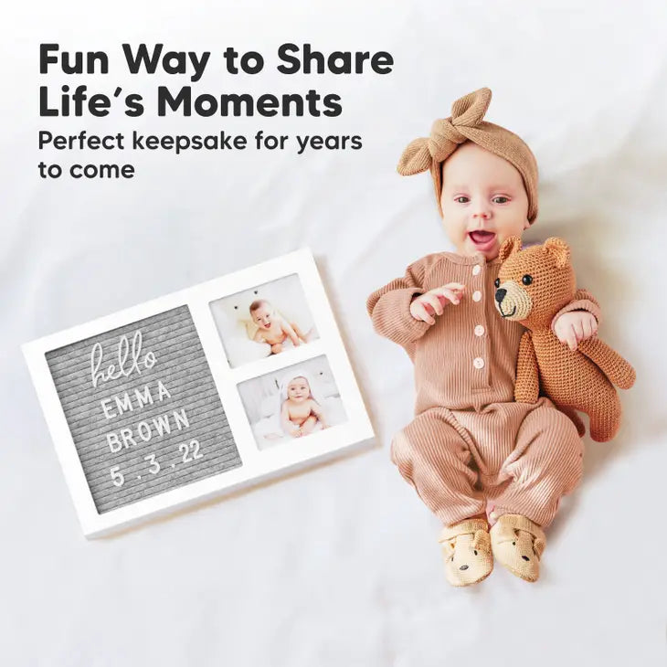 Keababies Picture Frame With Felt Letterboard
