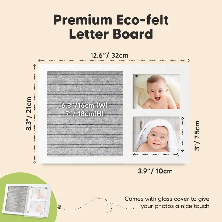 Keababies Picture Frame With Felt Letterboard