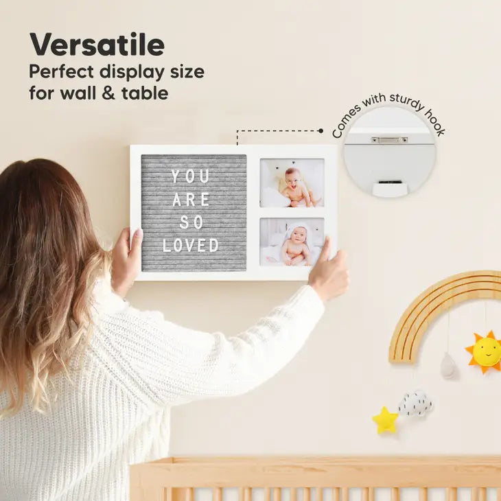 Keababies Picture Frame With Felt Letterboard