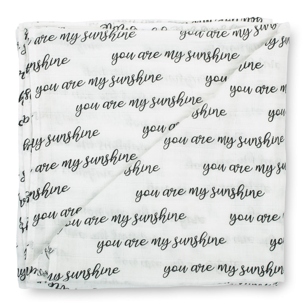 LollyBanks You Are My Sunshine Muslin Swaddle Blanket
