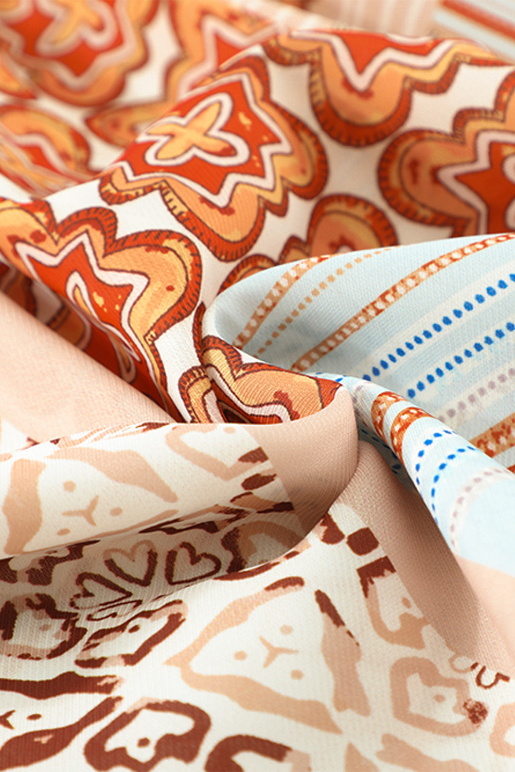 Ladies V-Neck Embroidered Boho Babydoll Top