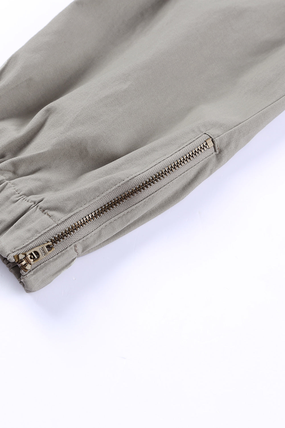 Ladies Green Slim Fit Pocketed Twill Jogger Pants