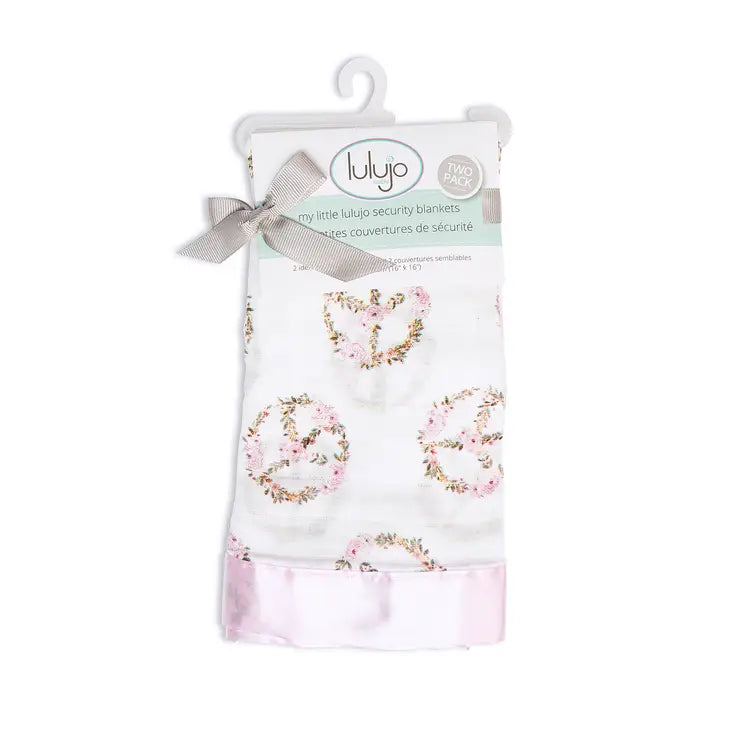 Lulujo 2-Pack Muslin Security Blankets - Peace