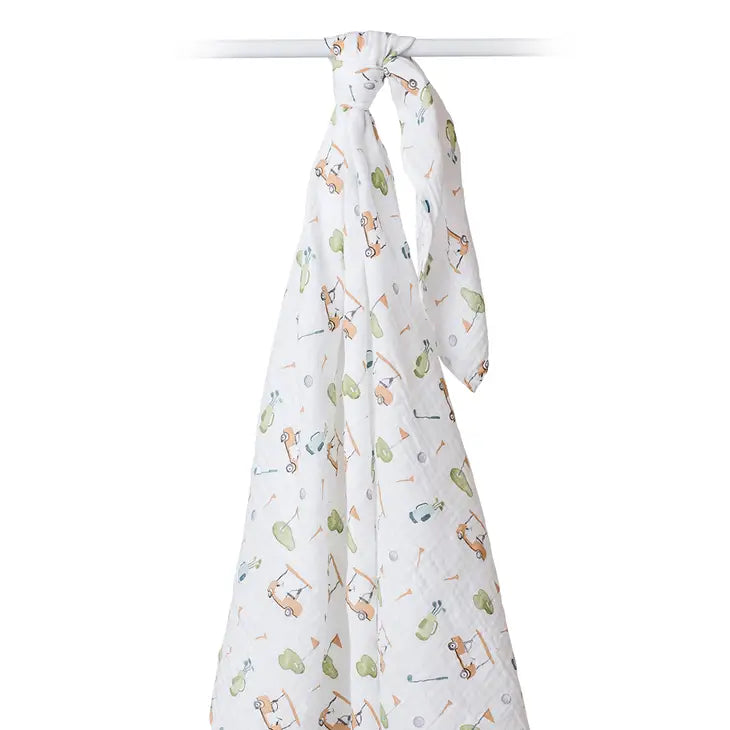 Lulujo Classic Muslin Swaddle - Golf