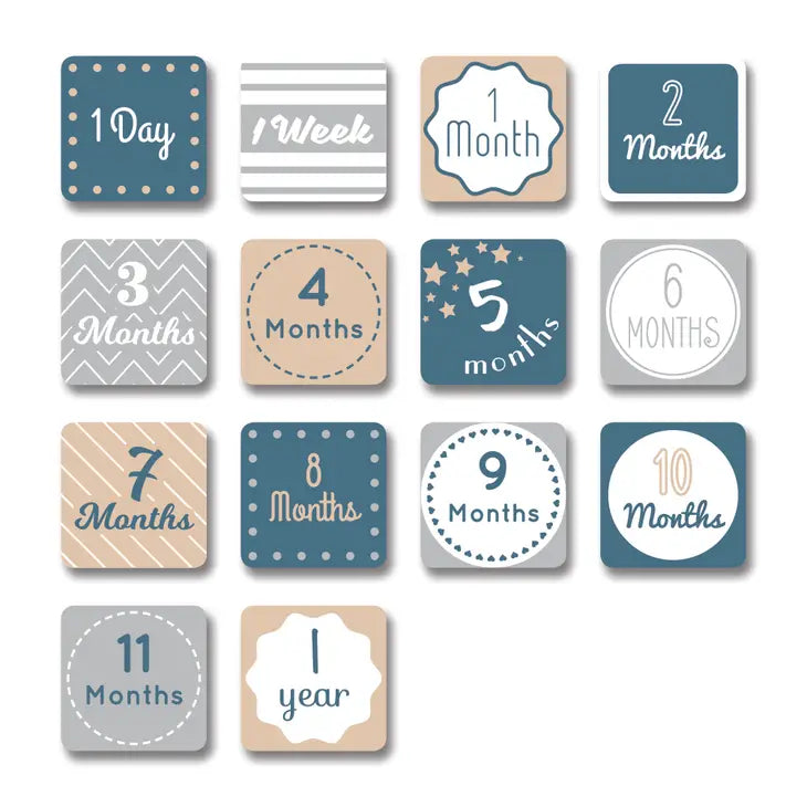 Lulujo Baby's 1st Year Swaddle & Milestone Cards - Move Mountains
