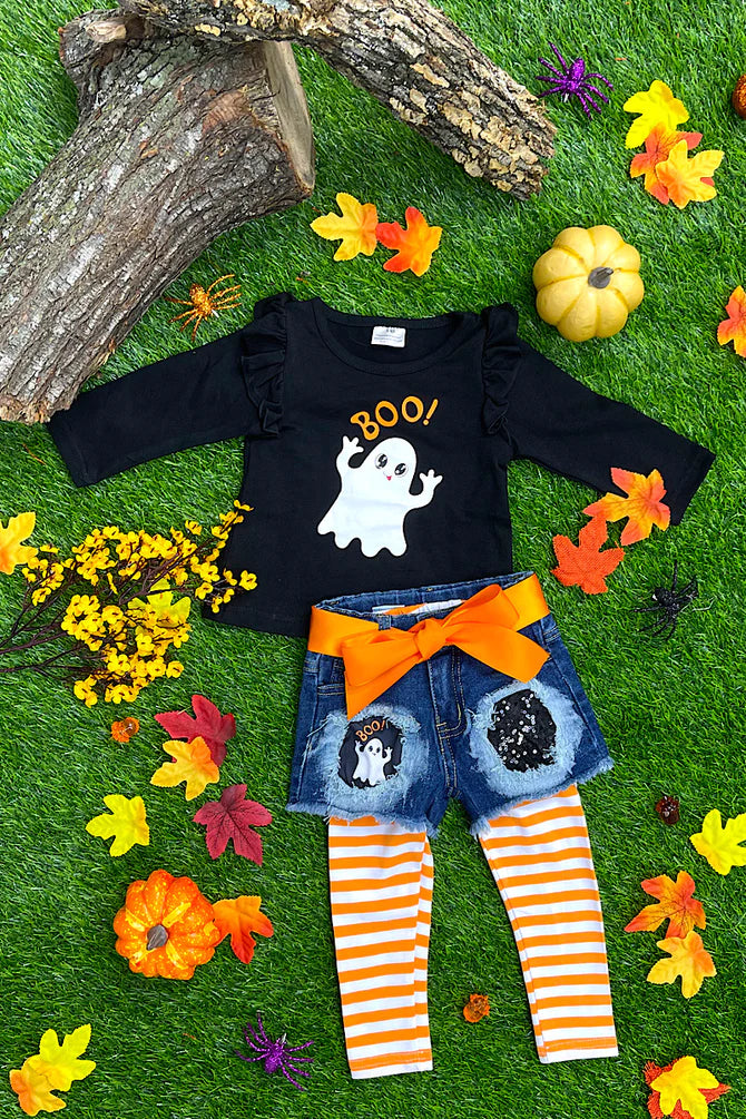  Halloween Boo Ghosts Girls Leggings Pants Clothes