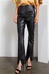 Ladies Easel Faux Leather Pants