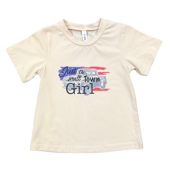 Girls Beige Small Town Girl T-Shirt by ML Kids