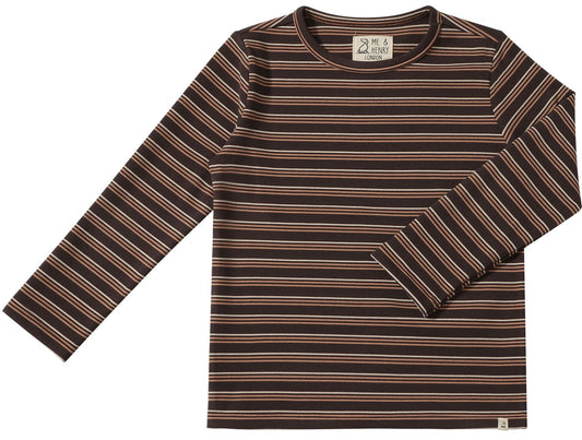 Boys Brown and Cream Toby Tee by Me & Henry