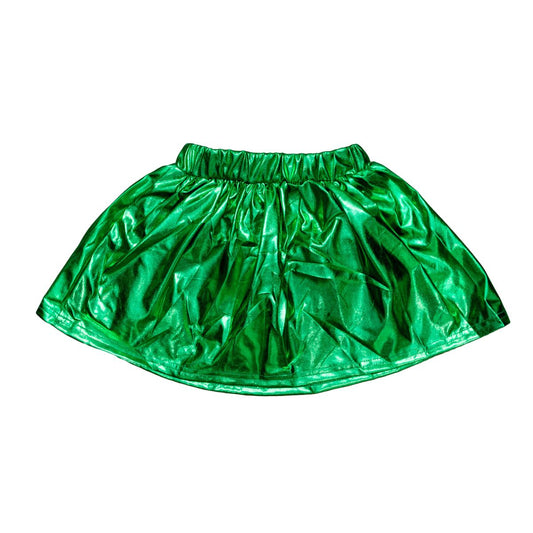 Girls Green Metallic Skort by Belle Cher