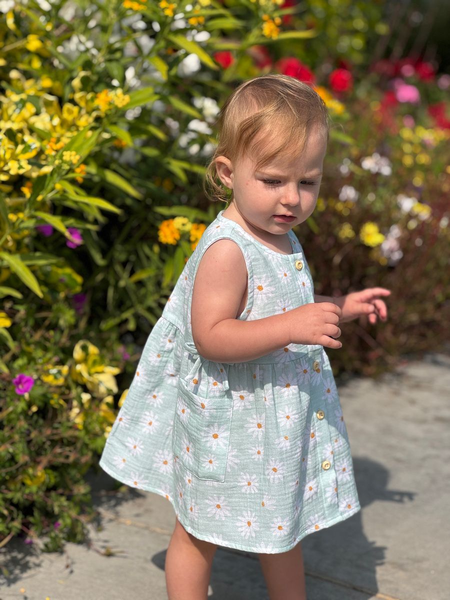 Girls Briallen Dress-Daisies