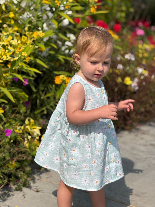 Girls Briallen Dress-Daisies