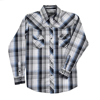 Boys Hermosillo Gradient L/S Plaid Shirt by Cowboy Hardware