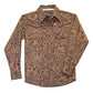 Boys Tooled Leather L/S Print Shirt by Cowboy Hardware