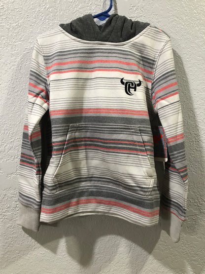 Boys Gray Stripe Pullover w/Hood by Cowboy Hardware
