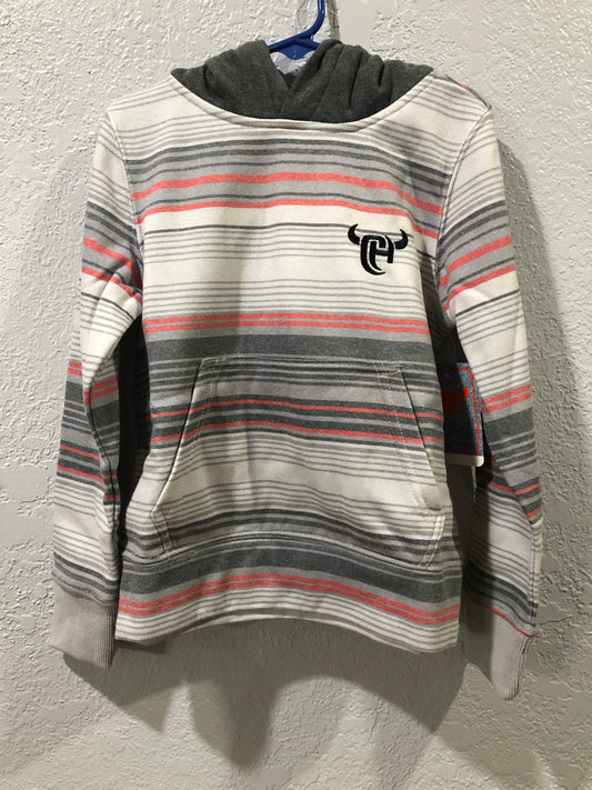 Boys Gray Stripe Pullover w/Hood by Cowboy Hardware