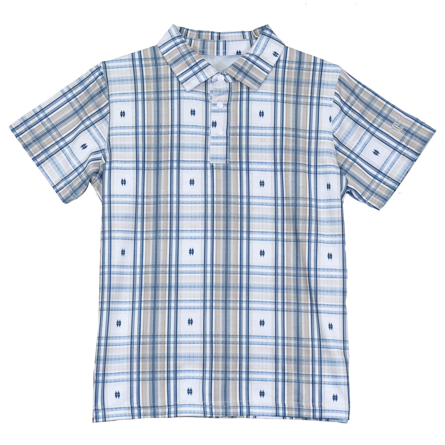 Boys Hermosillo Jacquard S/S Golf Knit Top by Cowboy Hardware