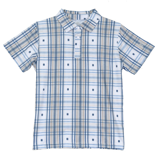 Boys Hermosillo Jacquard S/S Golf Knit Top by Cowboy Hardware