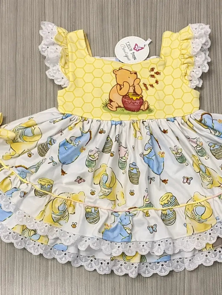 Girls Honey Pot Daydream Lace Twirl Dress by Little Bugz