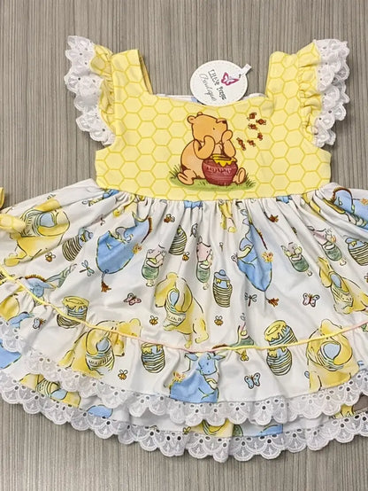 Girls Honey Pot Daydream Lace Twirl Dress by Little Bugz
