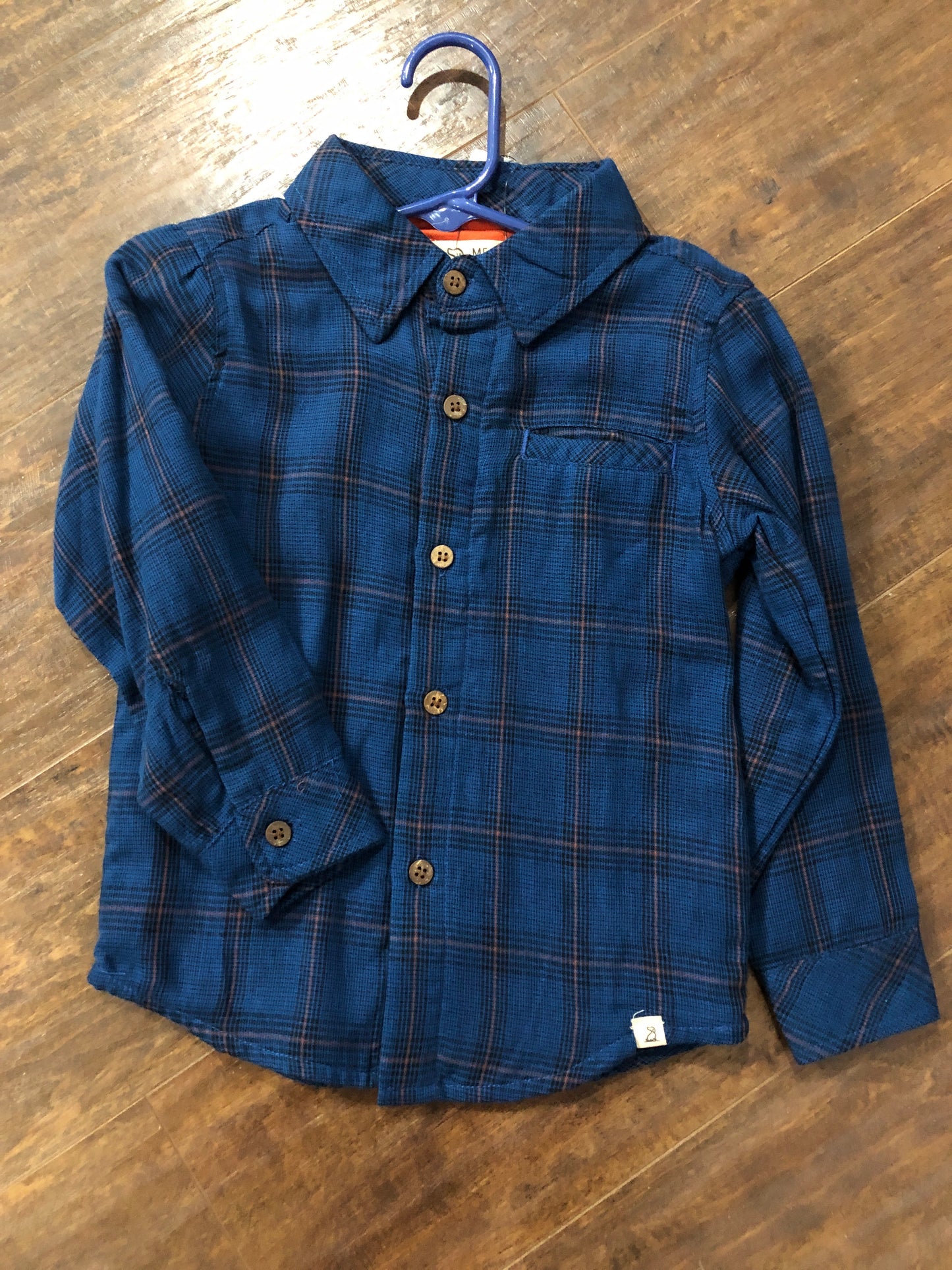 Boys Royal/Black Micro Plaid Onesie or Shirt by Me & Henry