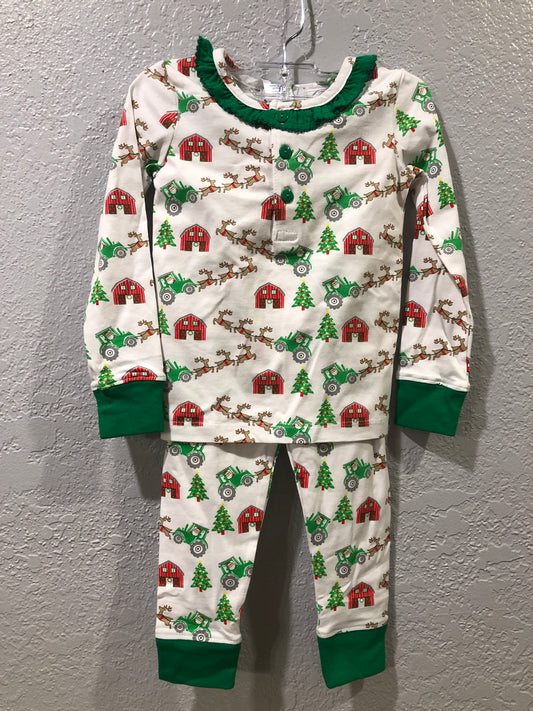 Girls Christmas at the Farm Pajamas by Ishtex