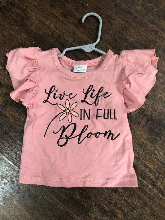 Girls Live Life in Full Bloom Tee
