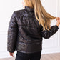 Ladies Black Sequin Puffer Jacket