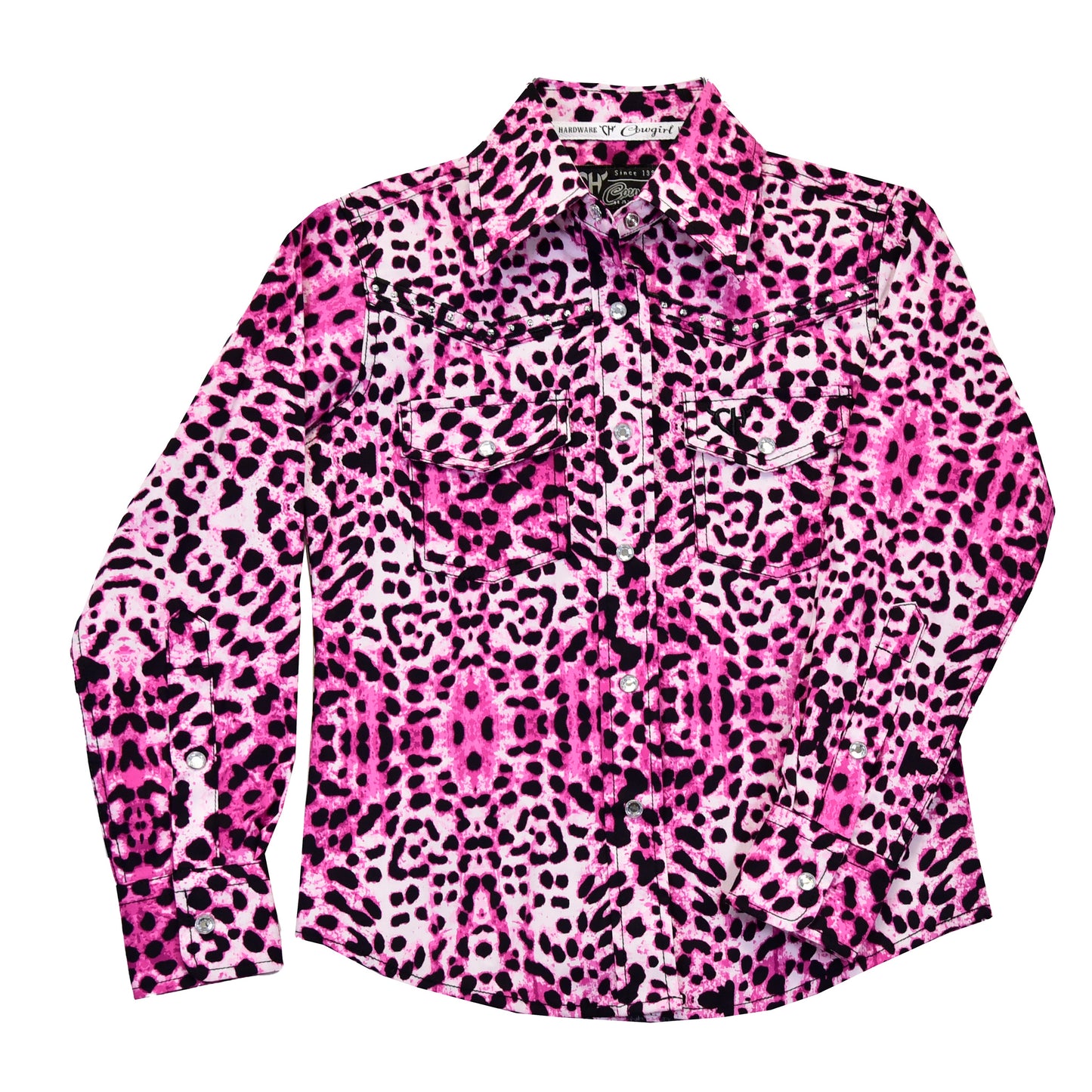 Girls Leopard L/S Shirt by Cowboy Hardware