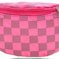 Kids Checkered Crinkle Fabric Waist Fanny Pack