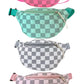 Kids Checkered Crinkle Fabric Waist Fanny Pack