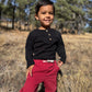 Boys Black Aynor Henley Onesie by Me & Henry
