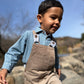 Boys Denim/White Stripe Jasper Woven Onesie by Me & Henry