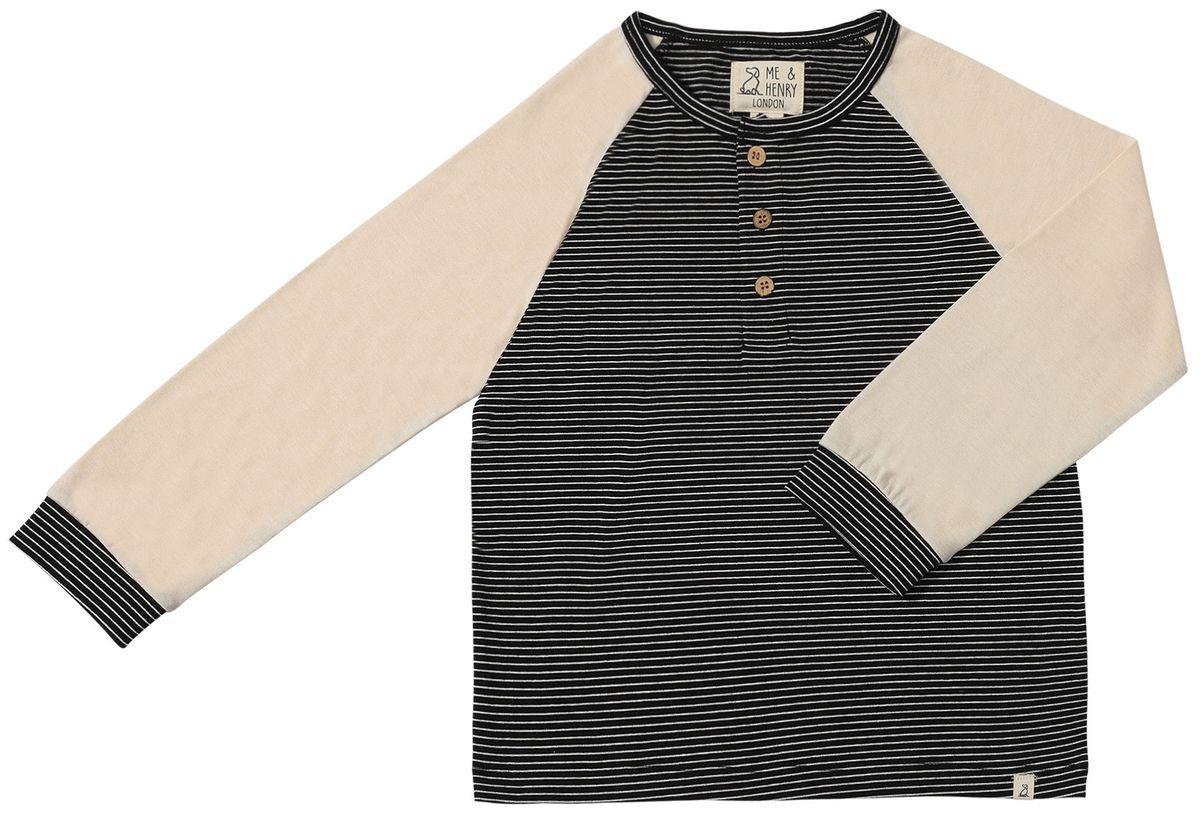 Boys Brown Stripe w/Cream Arms Lugoff Henley by Me & Henry